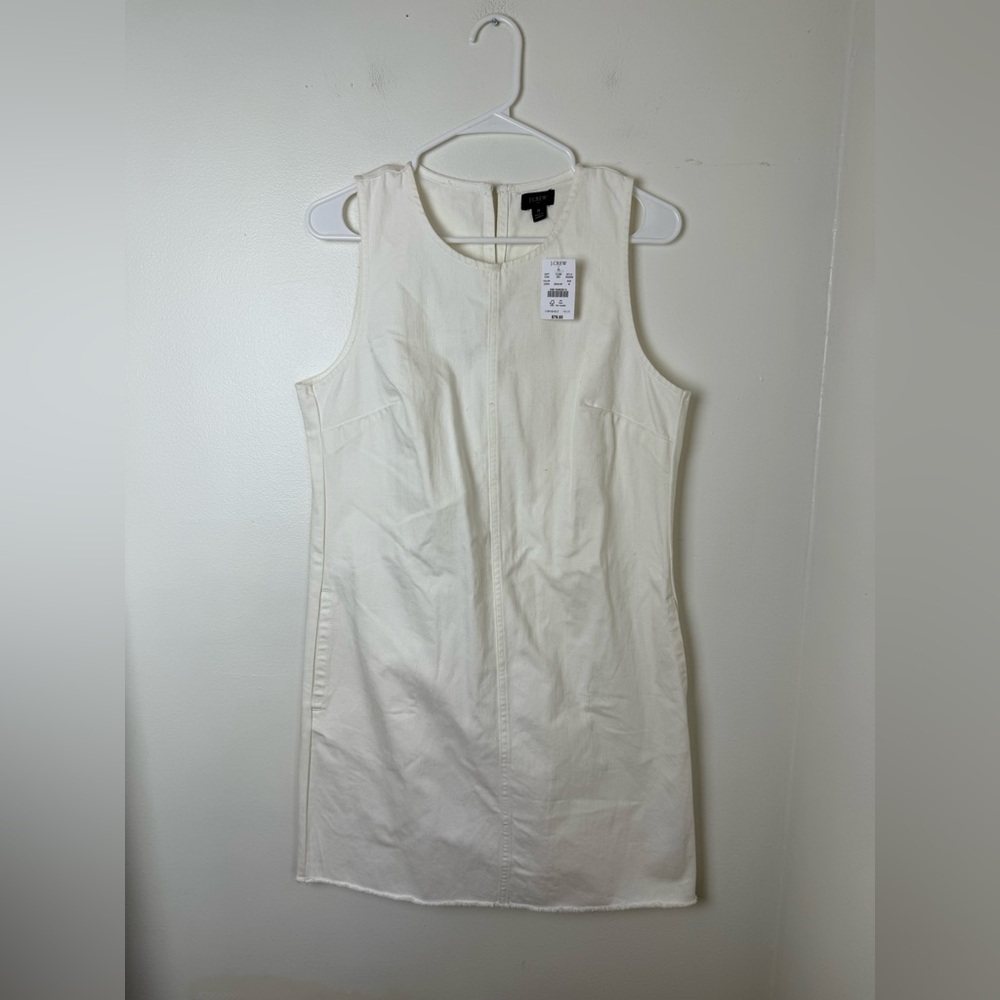 J Crew Denim shift dress in white wash AO049 6 - Picture 7 of 8
